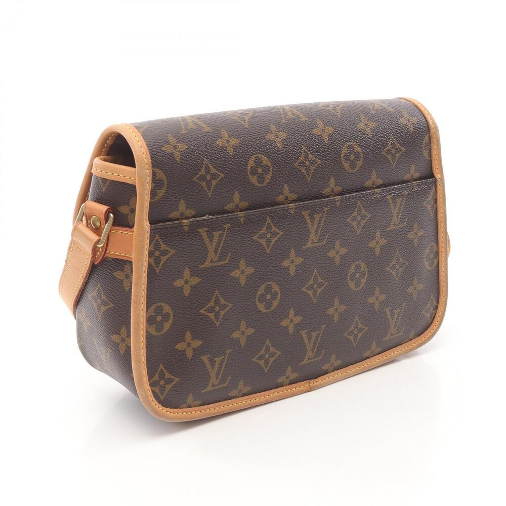 Louis Vuitton Sologne Monogram Shoulder Bag Canvas Leather Brown